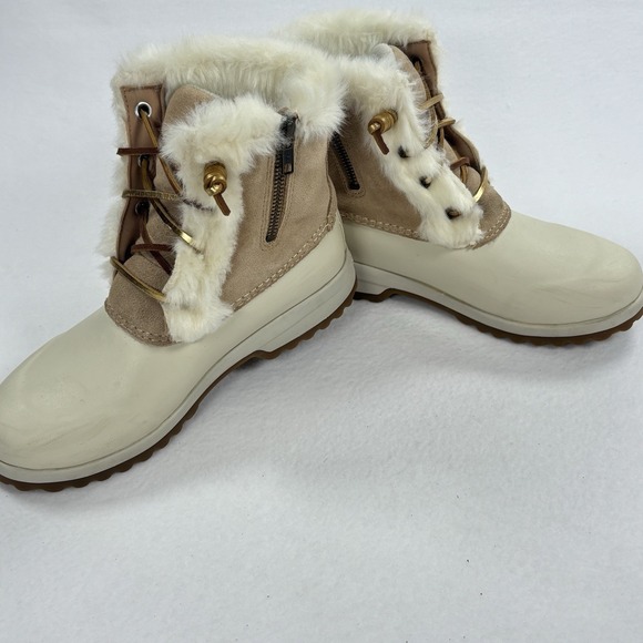 Sperry Maritime Repel Suede Boots Fur Womens 6.5 Sand Thinsulate Waterproof Snow - Picture 8 of 11
